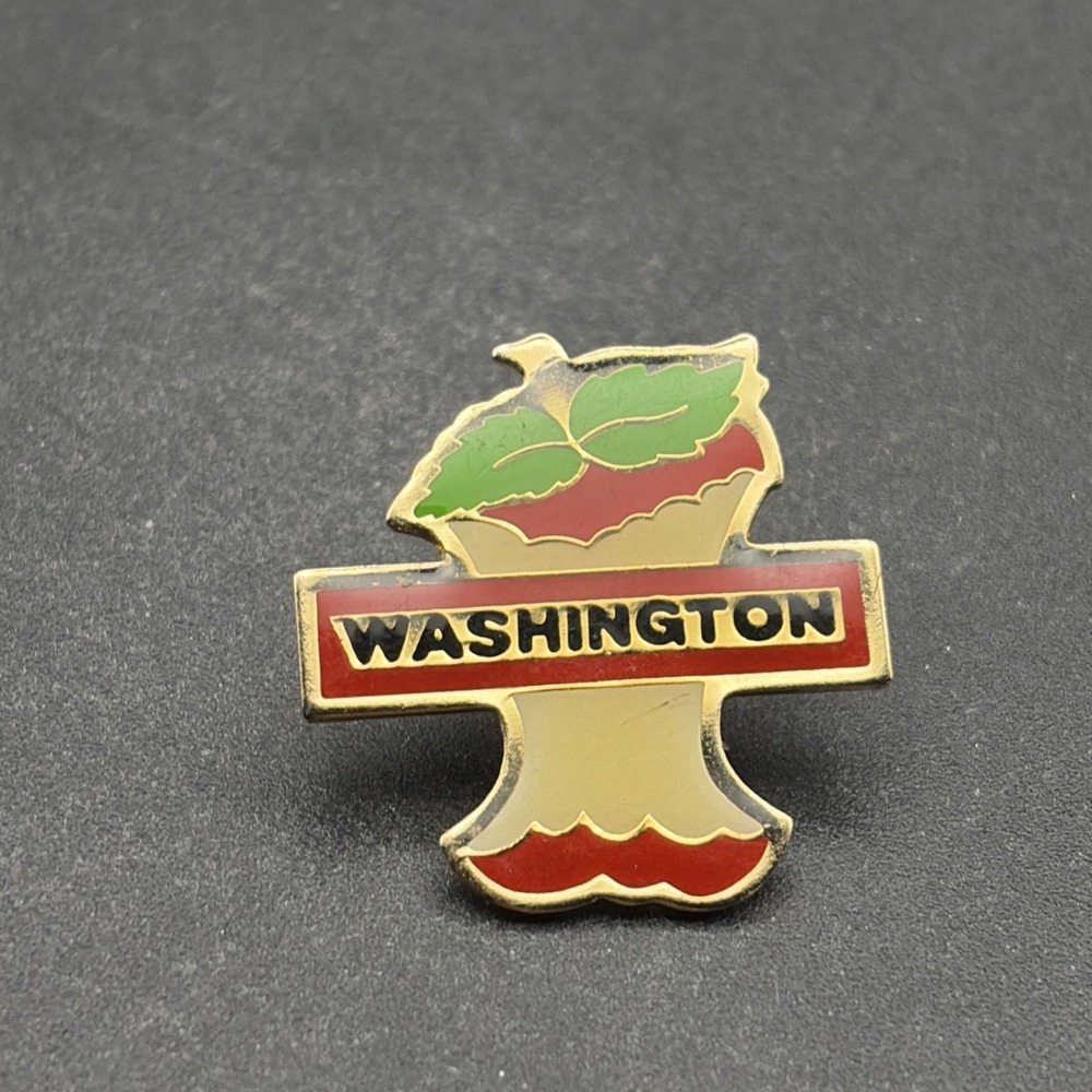 Washington State Apple Core Lapel Hat Pin